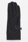 Купить Спортивные перчатки демисезонные женские темно-серого цвета 644TC, фото 5
