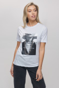 Купить Женские футболки с принтом белого цвета 65016Bl, фото 5