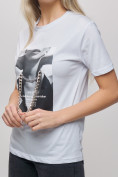 Купить Женские футболки с принтом белого цвета 65016Bl, фото 6