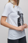 Купить Женские футболки с принтом белого цвета 65016Bl, фото 7