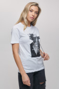 Купить Женские футболки с принтом белого цвета 65016Bl, фото 8