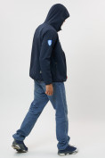 Купить Ветровка спортивная softshell мужская темно-синего цвета 650TS, фото 5
