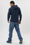 Купить Ветровка спортивная softshell мужская темно-синего цвета 650TS, фото 8