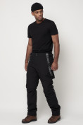 Купить Полукомбинезон брюки горнолыжные мужские черного цвета 66211Ch, фото 10