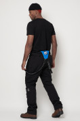 Купить Полукомбинезон брюки горнолыжные мужские черного цвета 66211Ch, фото 17