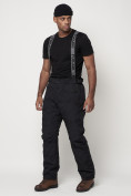 Купить Полукомбинезон брюки горнолыжные мужские темно-серого цвета 66211TC, фото 2