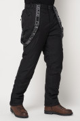 Купить Полукомбинезон брюки горнолыжные мужские черного цвета 662123Ch, фото 16