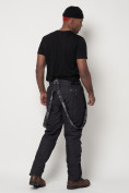Купить Полукомбинезон брюки горнолыжные мужские темно-серого цвета 662123TC, фото 11