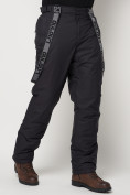 Купить Полукомбинезон брюки горнолыжные мужские темно-серого цвета 662123TC, фото 15