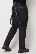Купить Полукомбинезон брюки горнолыжные мужские темно-серого цвета 662123TC, фото 16
