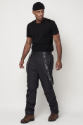 Купить Полукомбинезон брюки горнолыжные мужские темно-серого цвета 662123TC, фото 8