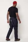 Купить Полукомбинезон брюки горнолыжные мужские темно-синего цвета 662123TS, фото 10