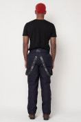 Купить Полукомбинезон брюки горнолыжные мужские темно-синего цвета 662123TS, фото 11