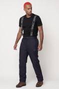 Купить Полукомбинезон брюки горнолыжные мужские темно-синего цвета 662123TS, фото 2