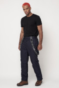 Купить Полукомбинезон брюки горнолыжные мужские темно-синего цвета 662123TS, фото 8