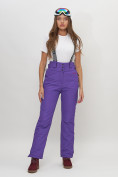 Купить Полукомбинезон брюки горнолыжные женские фиолетового цвета 66215F