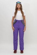 Купить Полукомбинезон брюки горнолыжные женские фиолетового цвета 66215F, фото 12