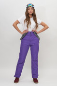 Купить Полукомбинезон брюки горнолыжные женские фиолетового цвета 66215F, фото 13