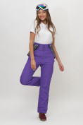 Купить Полукомбинезон брюки горнолыжные женские фиолетового цвета 66215F, фото 16