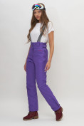 Купить Полукомбинезон брюки горнолыжные женские фиолетового цвета 66215F, фото 2