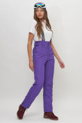 Купить Полукомбинезон брюки горнолыжные женские фиолетового цвета 66215F, фото 3