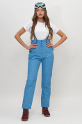 Купить Полукомбинезон брюки горнолыжные женские голубого цвета 66215Gl