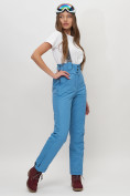 Купить Полукомбинезон брюки горнолыжные женские голубого цвета 66215Gl, фото 2