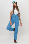 Купить Полукомбинезон брюки горнолыжные женские голубого цвета 66215Gl, фото 3
