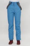 Купить Полукомбинезон брюки горнолыжные женские голубого цвета 66215Gl, фото 5