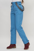 Купить Полукомбинезон брюки горнолыжные женские голубого цвета 66215Gl, фото 6