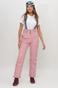 Купить Полукомбинезон брюки горнолыжные женские розового цвета 66215R