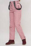 Купить Полукомбинезон брюки горнолыжные женские розового цвета 66215R, фото 15
