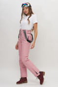 Купить Полукомбинезон брюки горнолыжные женские розового цвета 66215R, фото 7