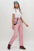 Купить Полукомбинезон брюки горнолыжные женские розового цвета 66215R, фото 8