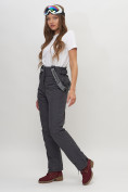 Купить Полукомбинезон брюки горнолыжные женские темно-серого цвета 66215TC, фото 15