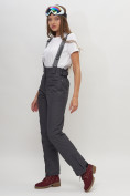 Купить Полукомбинезон брюки горнолыжные женские темно-серого цвета 66215TC, фото 2