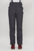 Купить Полукомбинезон брюки горнолыжные женские темно-серого цвета 66215TC, фото 6