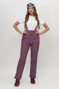 Купить Полукомбинезон брюки горнолыжные женские темно-фиолетового цвета 66215TF