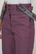Купить Полукомбинезон брюки горнолыжные женские темно-фиолетового цвета 66215TF, фото 13