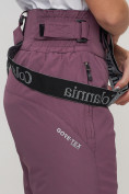 Купить Полукомбинезон брюки горнолыжные женские темно-фиолетового цвета 66215TF, фото 14
