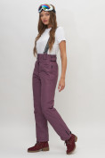 Купить Полукомбинезон брюки горнолыжные женские темно-фиолетового цвета 66215TF, фото 2