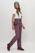 Купить Полукомбинезон брюки горнолыжные женские темно-фиолетового цвета 66215TF, фото 7