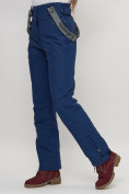 Купить Полукомбинезон брюки горнолыжные женские темно-синего цвета 66215TS, фото 10