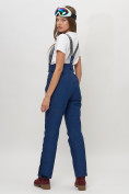 Купить Полукомбинезон брюки горнолыжные женские темно-синего цвета 66215TS, фото 16