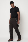 Купить Полукомбинезон брюки горнолыжные мужские темно-серого цвета 6621TC, фото 10
