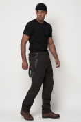 Купить Полукомбинезон брюки горнолыжные мужские темно-серого цвета 6621TC, фото 11