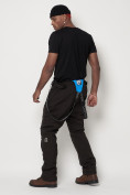 Купить Полукомбинезон брюки горнолыжные мужские темно-серого цвета 6621TC, фото 12