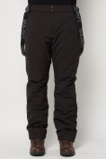 Купить Полукомбинезон брюки горнолыжные мужские темно-серого цвета 6621TC, фото 14