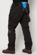 Купить Полукомбинезон брюки горнолыжные мужские темно-серого цвета 6621TC, фото 17