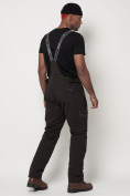 Купить Полукомбинезон брюки горнолыжные мужские темно-серого цвета 6621TC, фото 4